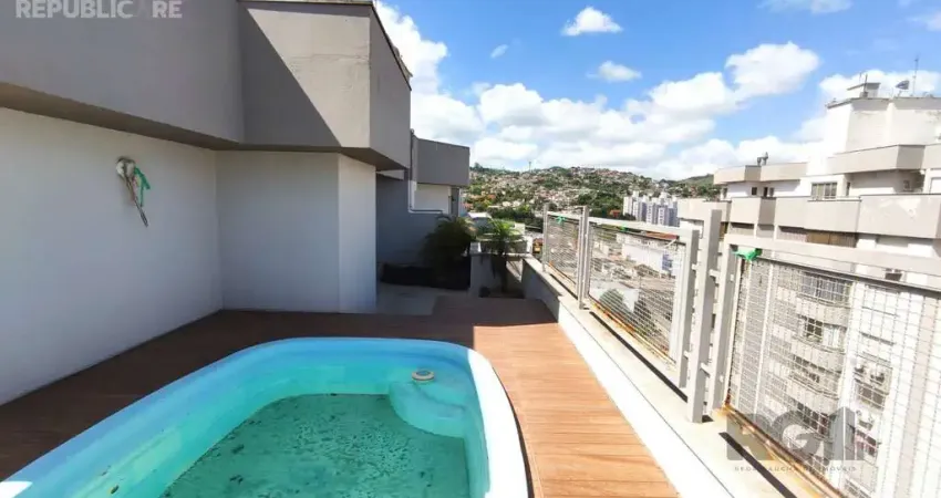 Cobertura à venda com 155 m² e 2 dormitórios no bairro partenon.
