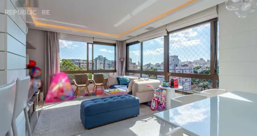 Apartamento à venda no menino deus com 90 m² e 3 dormitórios/quartos disponíveis.