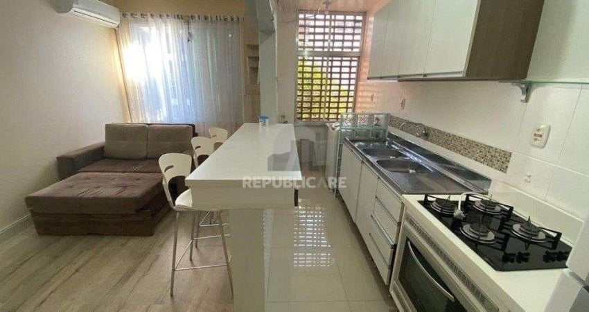 Apartamento semi mobiliado na Visconde esquina com  a Av. Getúlio Vargas.
