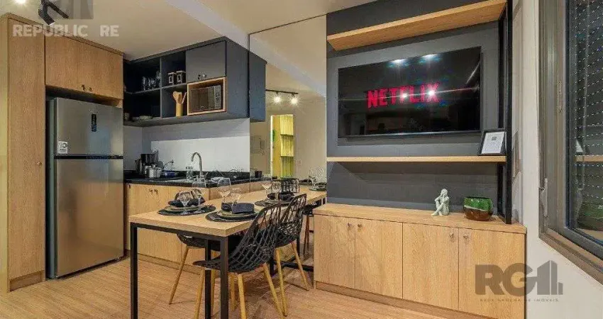 Apartamento à venda no bairro farroupilha com 26 m² e 1 dormitório/quarto disponível.