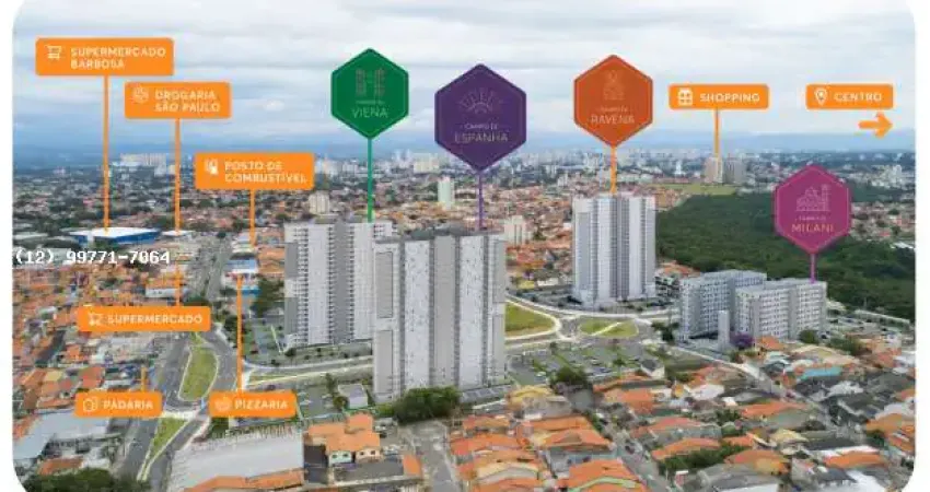 Apartamento para venda em são josé dos campos, reserva vale real, 2 dormitórios, 1 banheiro, 1 vaga