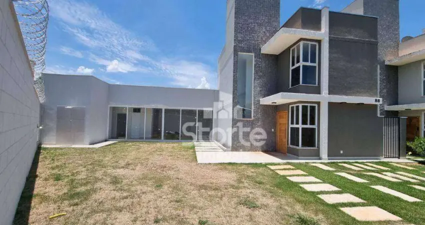 Casa com 4 dormitórios para alugar, 197 m² por r$ 6.500,00/mês - condomínio alto paradiso - uberlândia/mg