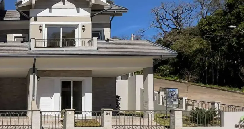 Sobrado de esquina com 2 quartos (sendo 2 suítes), recanto do sossego - nova petrópolis