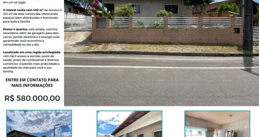 Localização privilegiada | casa à venda – bairro centro | schroeder - sc