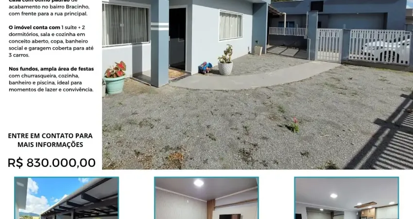 Casa à venda com excelente padrão de acabamento - bairro bracinho em schroeder