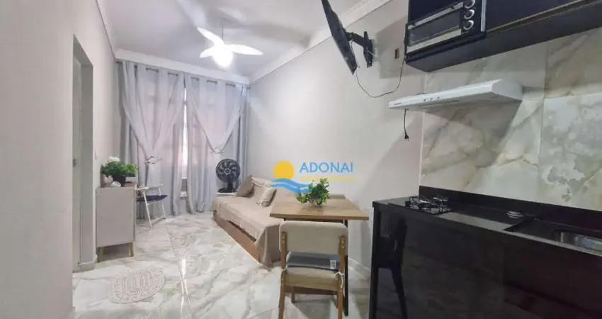 Apartamento com 1 dormitório à venda, 45 m² por r$ 320.000,00 - pitangueiras - guarujá/sp