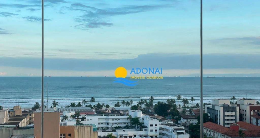 Enseada, Apartamento decorado, alto padrão, com linda vista Mar e varanda gourmet.