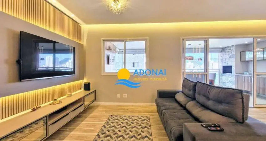 Apartamento com 3 dormitórios à venda, 134 m² por r$ 1.300.000,00 - jardim astúrias - guarujá/sp