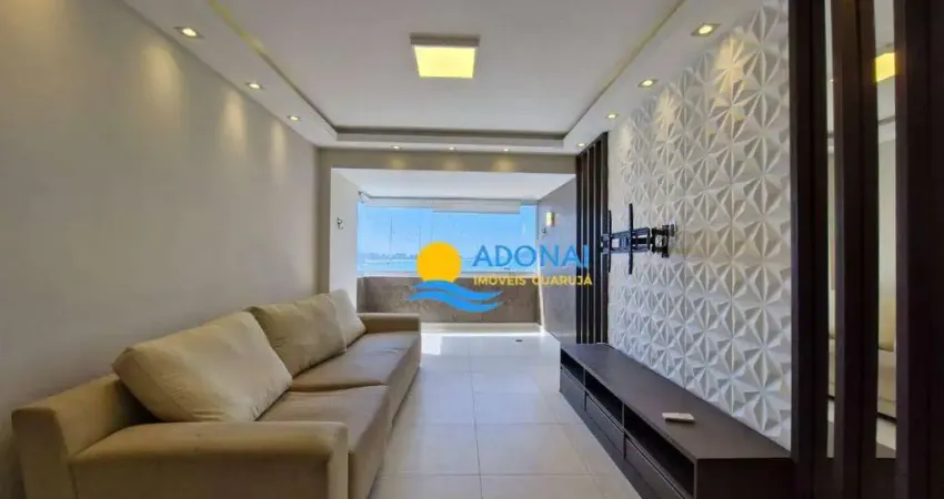 Apartamento com 3 dormitórios à venda, 100 m² por r$ 745.000,00 - jardim astúrias - guarujá/sp