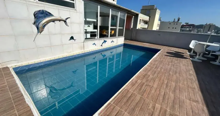 Cobertura com 4 dormitórios à venda, 254 m² por r$ 870.000,00 - pitangueiras - guarujá/sp