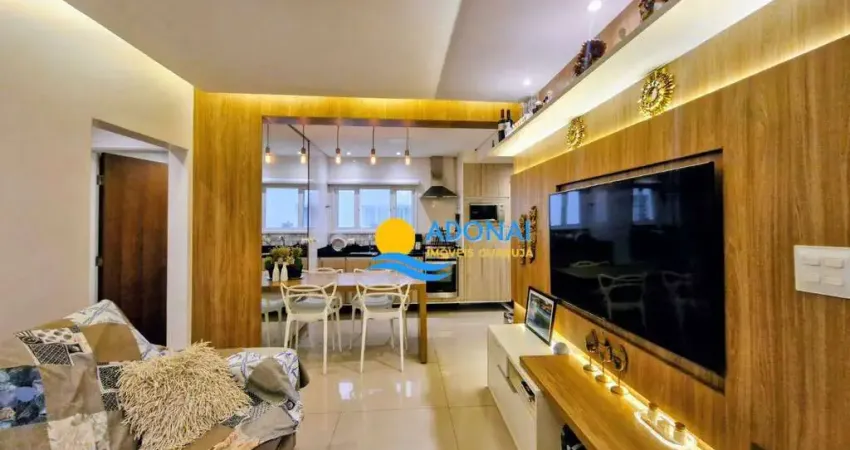 Apartamento com 2 dormitórios à venda, 72 m² por r$ 470.000,00 - pitangueiras - guarujá/sp