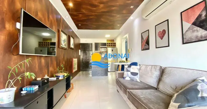 Apartamento com 1 dormitório à venda, 46 m² por r$ 415.000,00 - pitangueiras - guarujá/sp