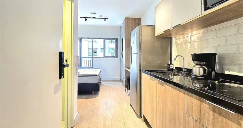 Apartamento Studio para venda mobiliado com lazer completo no Paraíso.