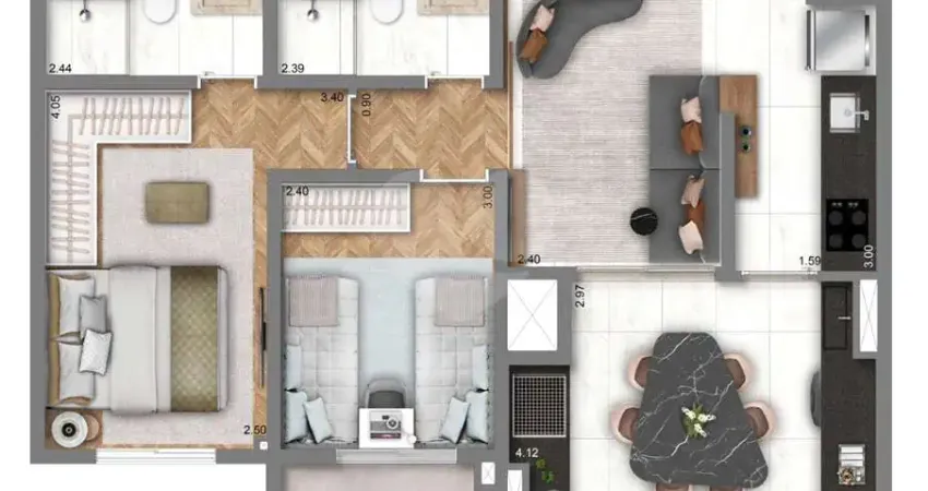 Lindo apartamento de 63m² 2dorm (1suite) 1vg no ipiranga em obras para jun/2026