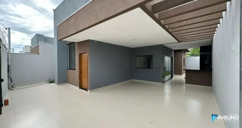 Linda casa térrea com acabamento de alto padrão – 1 suíte e 2 quartos