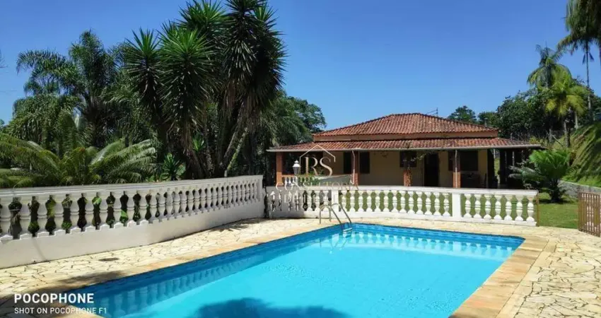 Chácara com 3 casa à venda, 3700 m² por r$ 1.090.000 - recanto alpina - santa isabel/sp