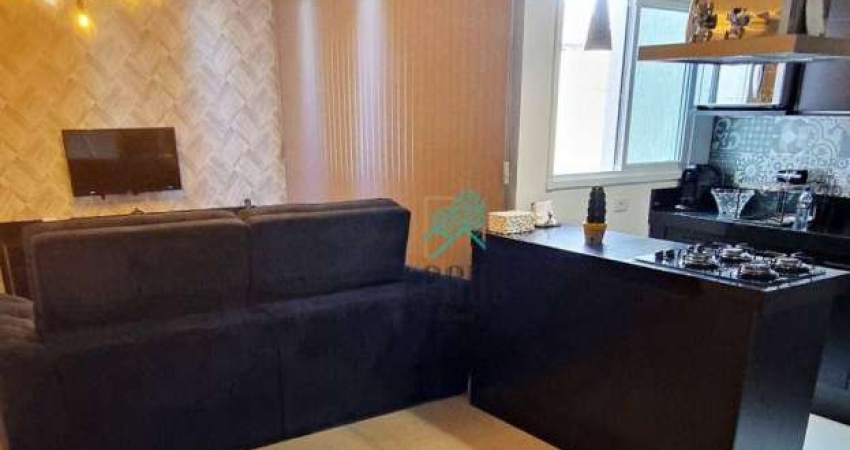 Cobertura com ótima disposição de 140m² sendo (70m²+ 70m²), 2 dormitórios sendo 1 suíte, à venda por R$ 750.000 - Vila Alzira, Santo André/SP