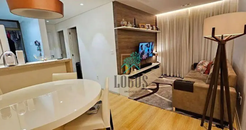 Apartamento bem distribuído com 55m² composto 2 dormitórios, à venda por R$ 425.000 - Suíço (Taboão), SBC/SP