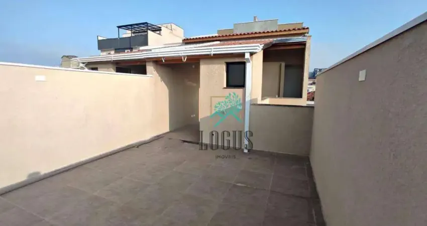 Cobertura em construção de 70,5m² composto por 2 dormitórios sendo 1 suíte, à venda por R$ 460.000 - Vila Cecília Maria, Santo André/SP