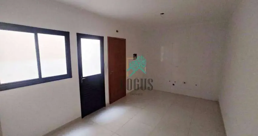 Apartamento de 43m² bem distribuído, 2 dormitórios, à venda por R$ 318.000 - Jardim Alvorada, Santo André/SP