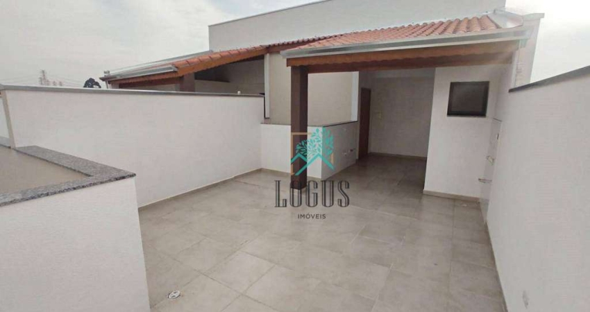 Cobertura com ótima disposição de 86m² (43m²+43m²) bem distribuído, 2 dormitórios, à venda por R$ 395.000 - Jardim Alvorada, Santo André/SP
