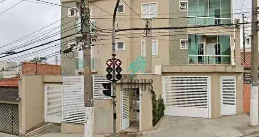 Cobertura ótima disposição de 92m² sendo (46m²+ 46m²) bem distribuído, 2 quartos sendo 1 suíte, à venda por R$ 425.000 - Vila Apiaí, Santo André/SP