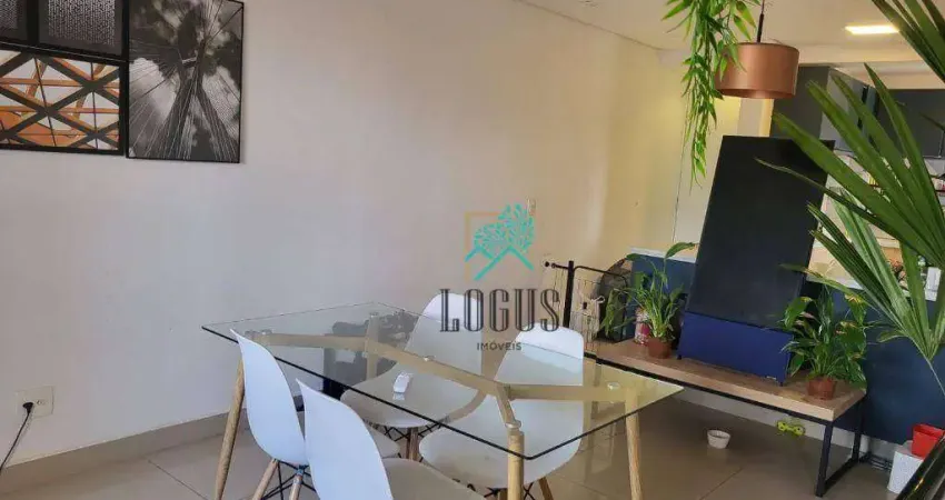 Apartamento 60 m² – 1 dormitório | varanda | 1º andar | dupla segurança | semi mobiliado