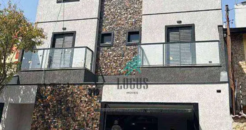 Apartamento de 51m² bem distribuído, 2 dormitórios sendo 1 suíte, à venda por r$ 432.000 - utinga, santo andré/sp