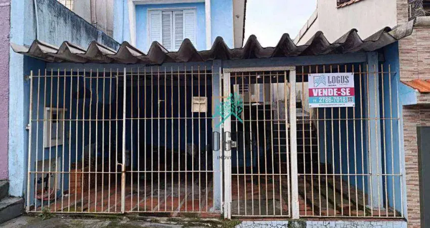 Casa Térrea com ótima disposição, 106m² de área construída composto por 2 dormitórios, à venda por R$ 375.000 - Vila Palmares, Santo André/SP