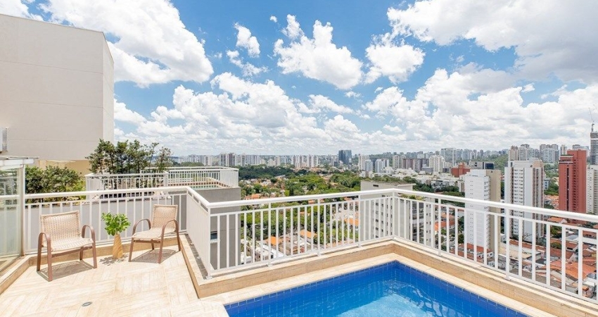 Linda Cobertura com 284m, 4 Dormitórios, 3 vagas de garagem, Chácara Santo Antônio, SP