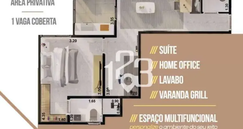 Apartamento com 1 dormitório à venda, 51 m² por R$ 435.052,40 - Jardim Nova Bragança - Bragança Paulista/SP