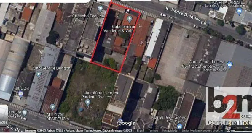 Terreno comercial à venda na Rua Padre Damaso, 337, Centro, Osasco