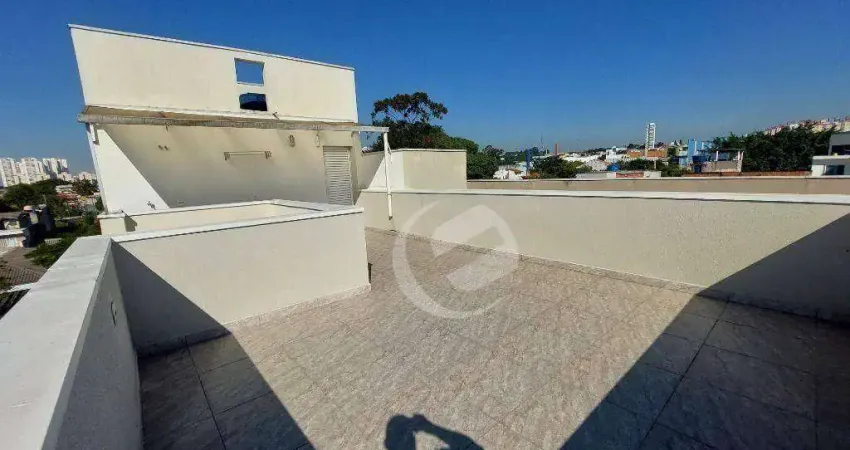 Cobertura com 2 dormitórios à venda, 80 m² por r$ 330.000,00 - vila floresta - santo andré/sp