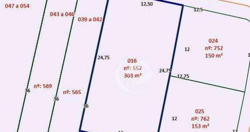 Terreno à venda, 303 m² por R$ 980.000,00 - Vila Scarpelli - Santo André/SP