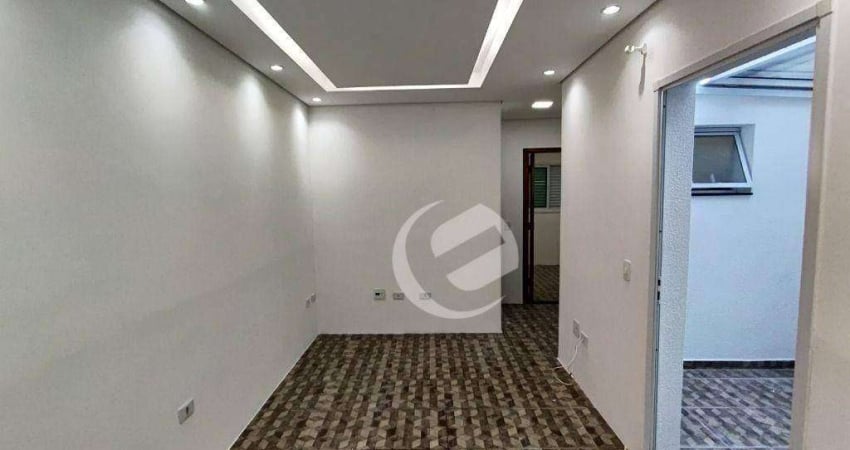 Apartamento Garden com 2 dormitórios para alugar, 60 m² por R$ 1.767,00/mês - Vila Linda - Santo André/SP