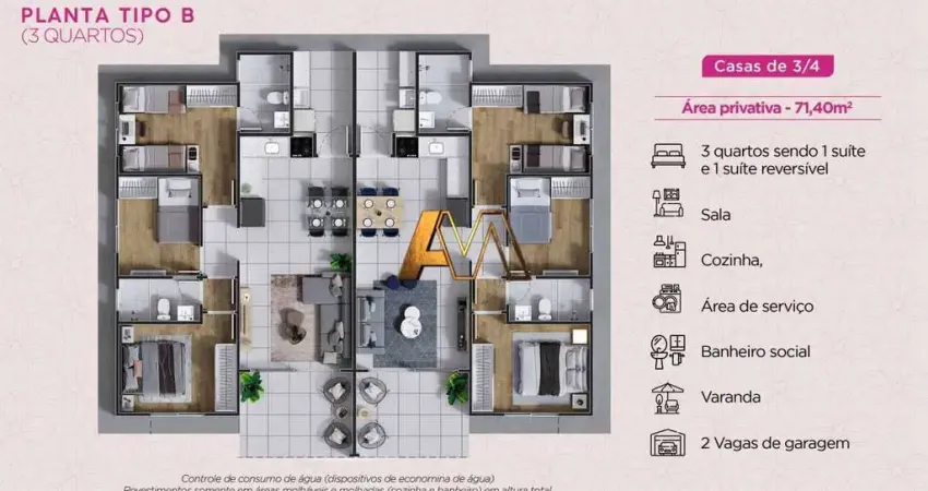 Casa com 3 quartos à venda na 1ª Tv. Sr. do Bomfim, sn, Guarajuba, Camaçari