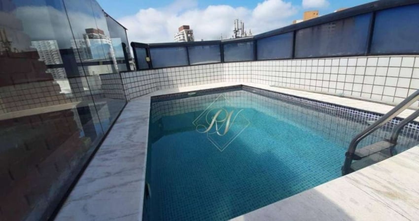 COBERTURA COM PISCINA E CHURRASQUEIRA, 4 DORMITÓRIOS AMPLOS, EM EXCELENTE LOCALIZAÇÃO NA CIDADE DE SANTOS!!!