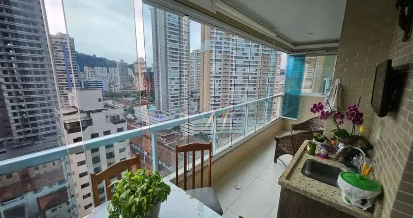 APARTAMENTO COM SACADA, 2 DORMITÓRIOS, LAZER COMPLETO NA CIDADE DE SAANTOS!!!