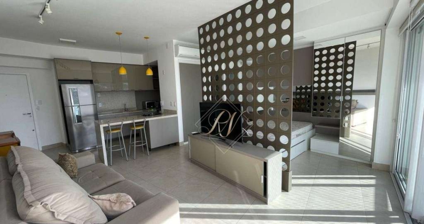APARTAMENTO STUDIO, MOBILIADO, FRENTE AO MAR, LAZER COMPLETO NA CIDADE DE SANTOS!!!