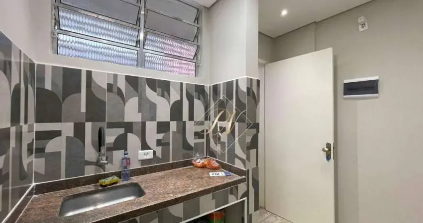 Apartamento com 1 dormitório à venda, 38 m² por r$ 382.000,00 - boqueirão - santos/sp