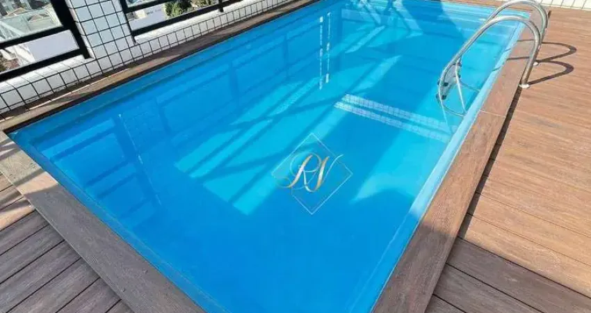 Oportunidade!!! cobertura duplex, 2 dormitórios, piscina, churrasqueira, 3 vagas demarcadas, no bairro boqueirão em santos!!!