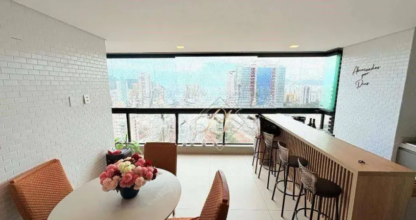 Apartamento com 3 dormitórios à venda, 120 m² por r$ 1.799.000 - aparecida - santos/sp !!!