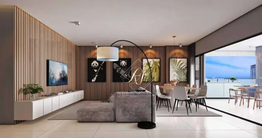 Apartamento com 3 dormitórios à venda, 142 m² por r$ 1.555.000,00 - aviação - praia grande/sp