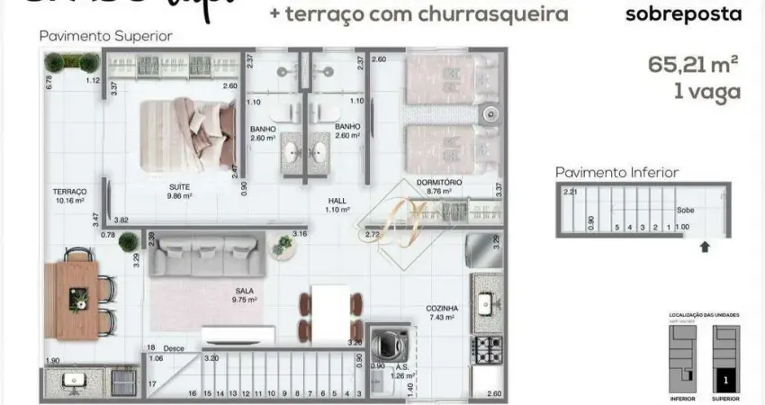 Village com 2 dormitórios à venda, 65 m² por r$ 405.000,00 - tupi - praia grande/sp