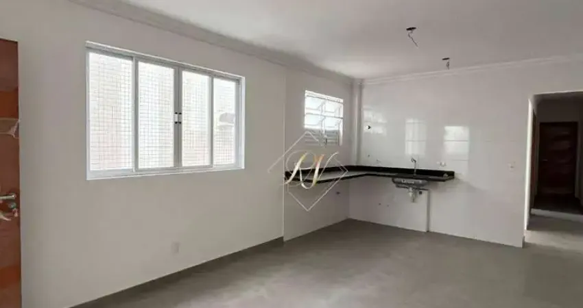 Excelente apartamento, novo, frente, 2 dormitórios, elevador, vaga demarcada na cidade de santos!!!