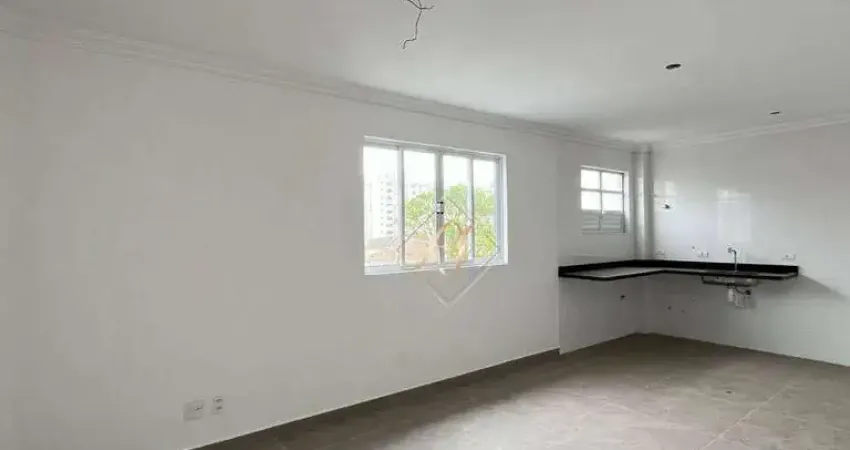 Excelente apartamento, novo, 2 dormitórios, elevador, vaga demarcada na cidade de santos!!!