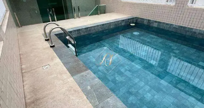 Maravilhosa sobreposta alta, 3 suítes, piscina, área gourmet , no bairro boqueirão em santos!!!