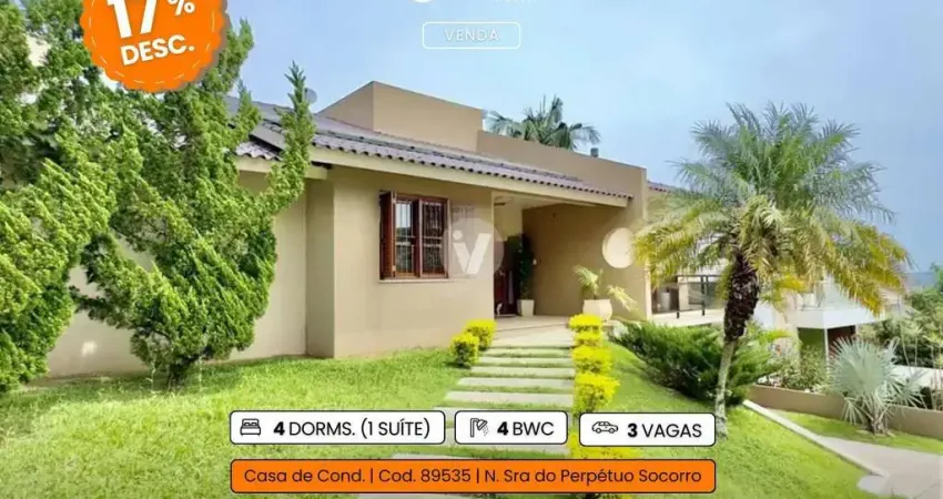 Casa em condomínio central com 4 quartos e incríveis 315m² de área construída!