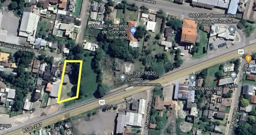 Terreno na beira da BR-287, no bairro Camobi, na cidade de Santa Maria/RS.