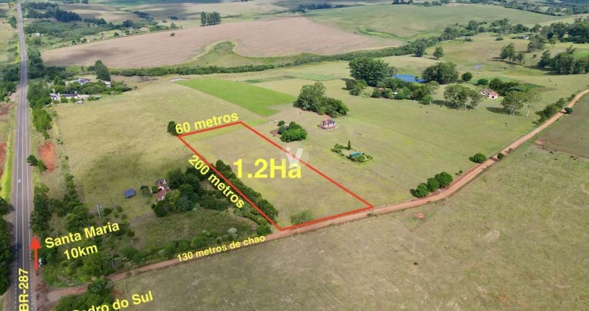 ÁREA RURAL IDEAL PARA CHÁCARA! 100% ÚTIL E PLANA, APENAS 10KM DE SANTA MARIA RS